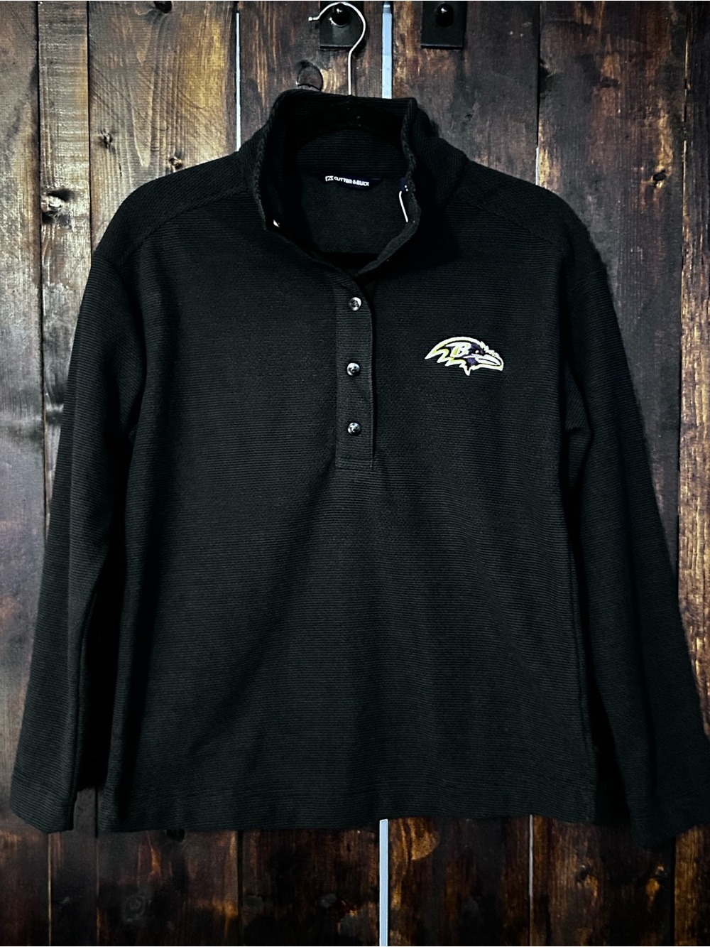 Cutter & Buck Ravens fleece snap pullover NWT